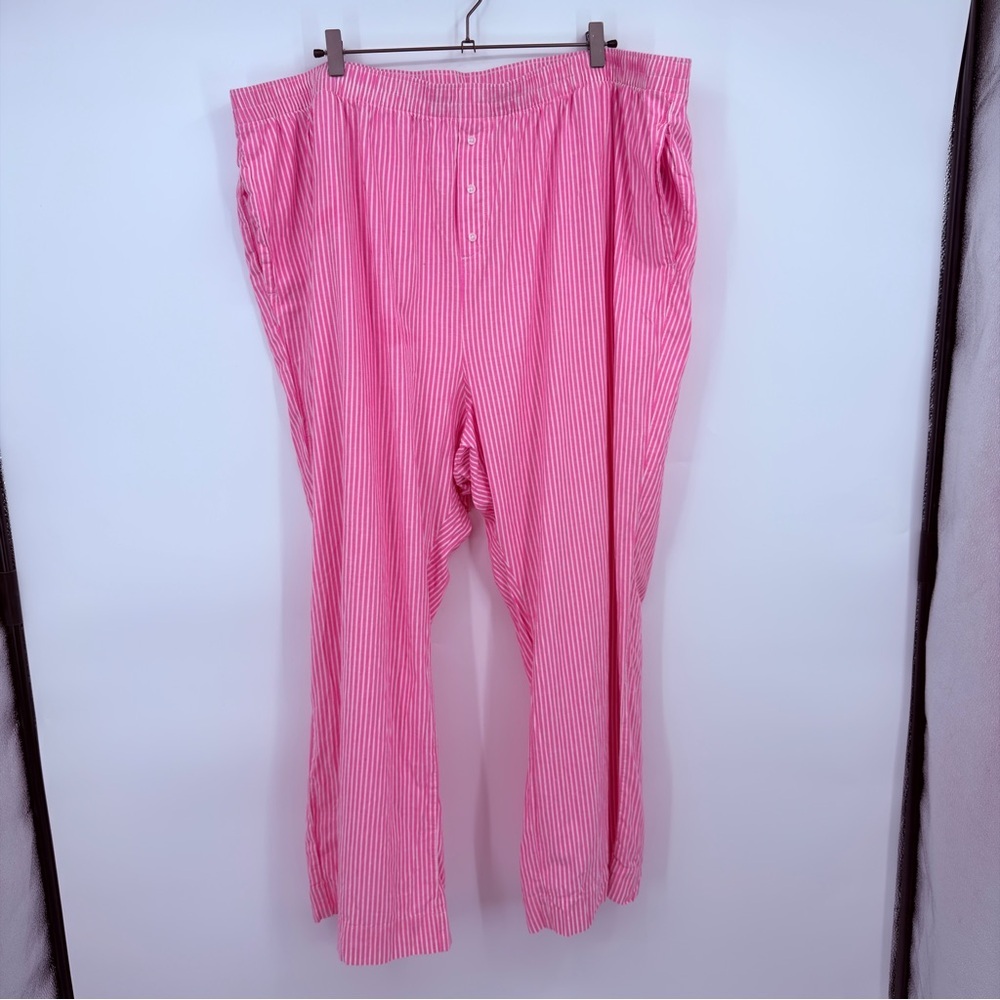 Old Navy PLUS SIZE 3X Pink Striped Cotton Pants Lounge Summer